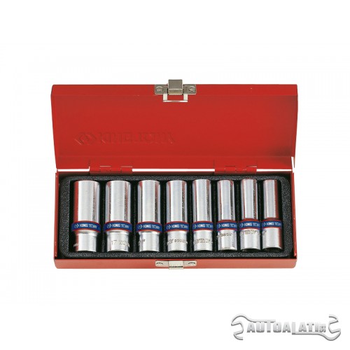 Set dugih gedora 3/8" od 8 komada 6 uglova 