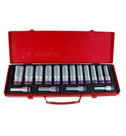 Set dugih gedora 1/2" od 16 komada 12 uglova 4216MR