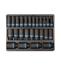 Set kovanih gedora 1/2" od 25 komada 6 uglova 9-4435MP